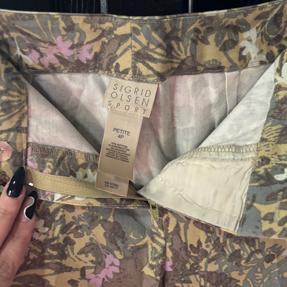 Sigrid Olsen Sport Floral Patterned Pants